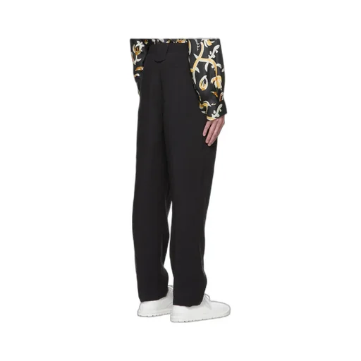 Pleat-Detail Straight-Leg Trousers