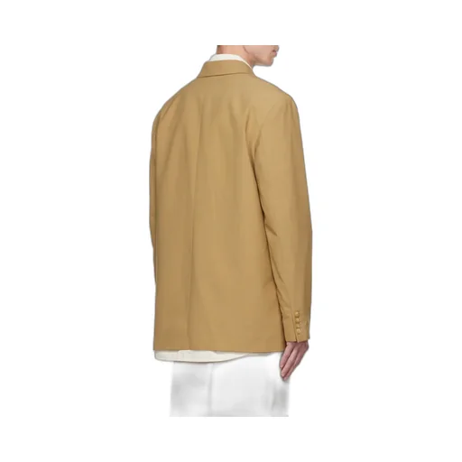 Button-Up Straight Hem Tailored Overshirt