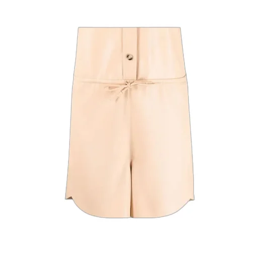 Vegan-Leather Short-Sleeve Playsuit