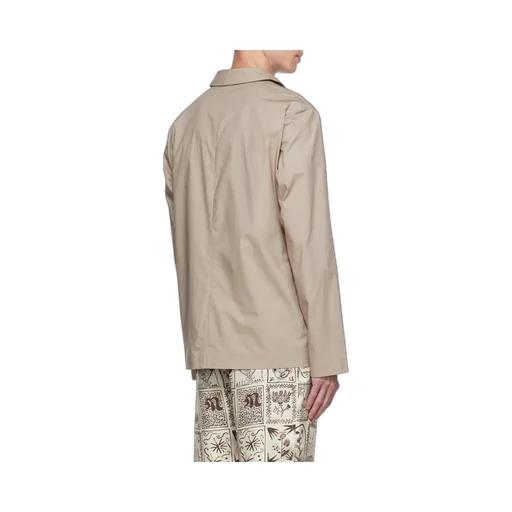 Button-Up Flap-Pockets Tailored Jacket