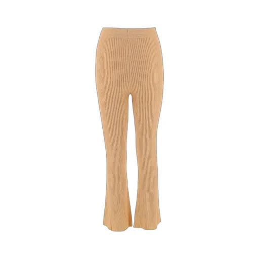 Ribbed Knitted Cropped Pants