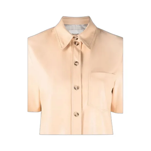 Vegan-Leather Short-Sleeve Playsuit