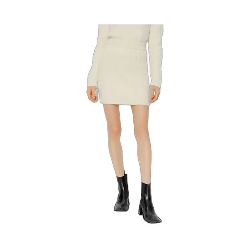Elastic Waistband Logo Motif Mini Skirt