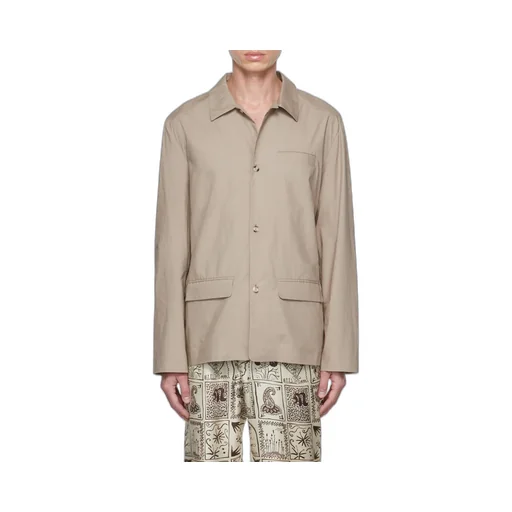 Button-Up Flap-Pockets Tailored Jacket