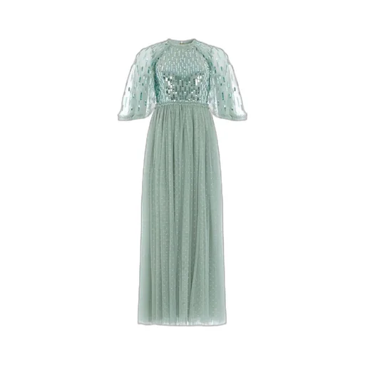 Sequined Short-Sleeved Dress