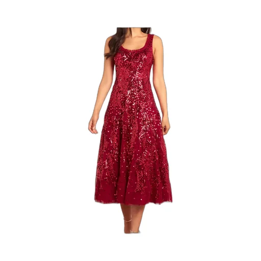 Sequined Round Neck Dress