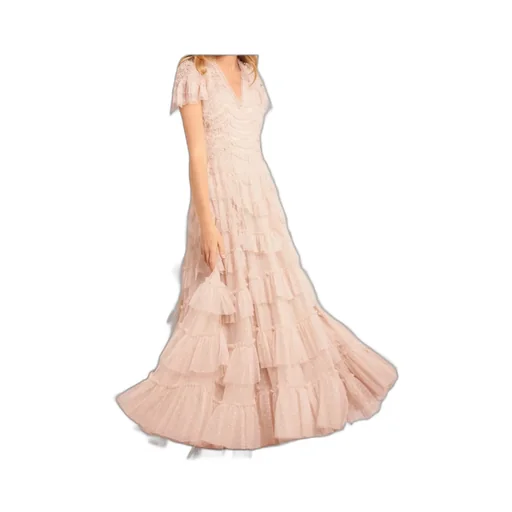 V-Neck Tulle Dress