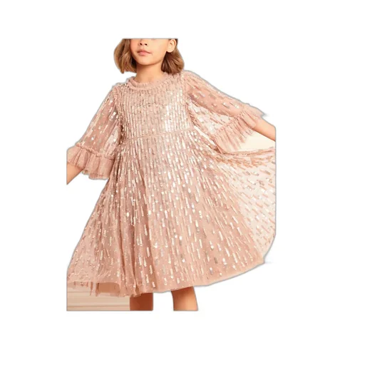 Sequin Dash Tulle Dress