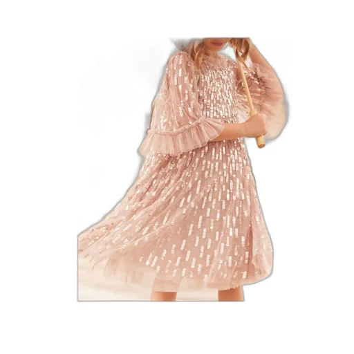 Sequin Dash Tulle Dress