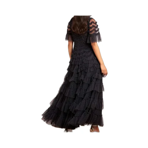 Tulle Short-Sleeved Dress