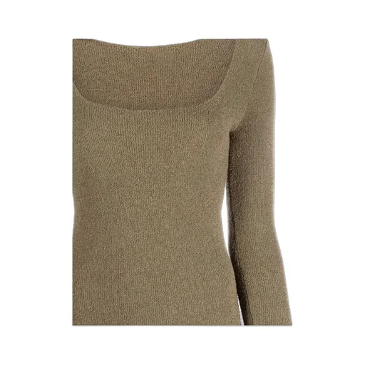 Leah Square-Neck Slim-Cut Knitted Dress