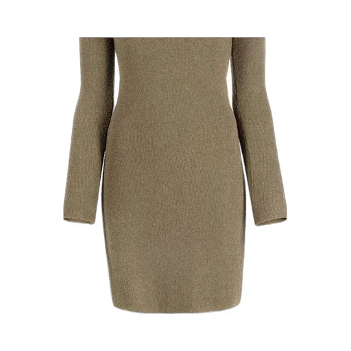 Leah Square-Neck Slim-Cut Knitted Dress