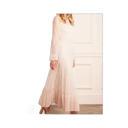 Sequined Long-Sleeved Dress