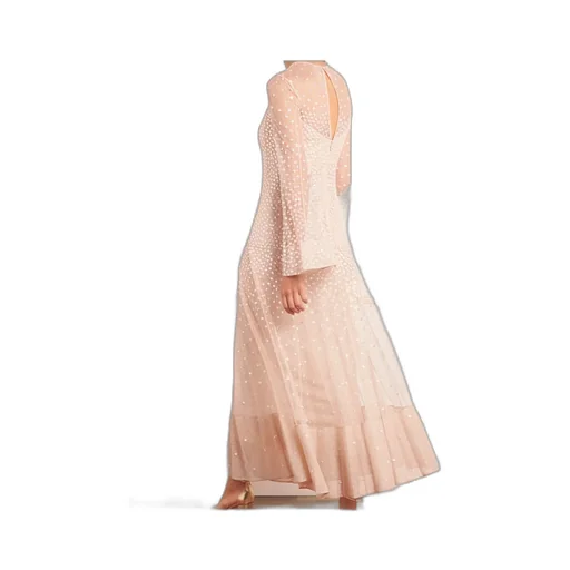 Sequined Long-Sleeved Dress