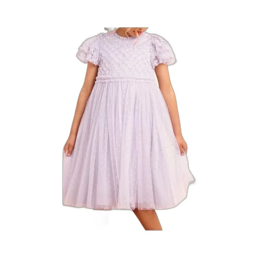 Heart Lattice Tulle Dress