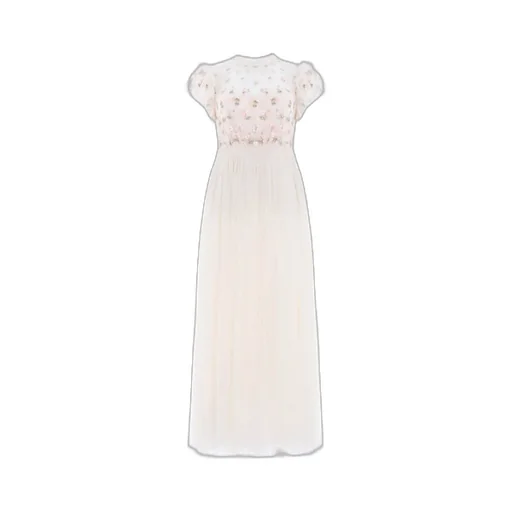 Rococo Floral-Embroidered Gown