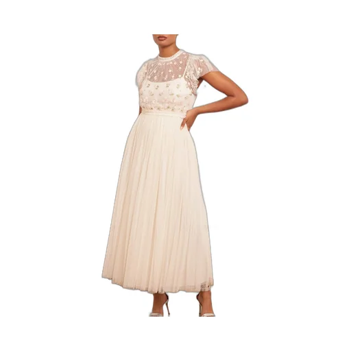 Rococo Floral-Embroidered Gown