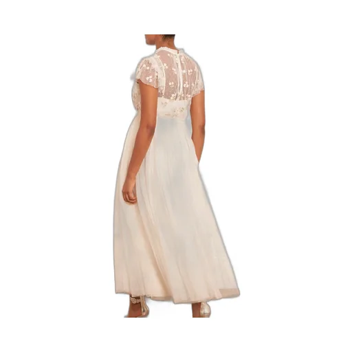 Rococo Floral-Embroidered Gown