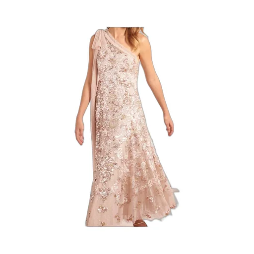 Floral One-Shoulder Bow Dress
