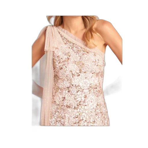 Floral One-Shoulder Bow Dress