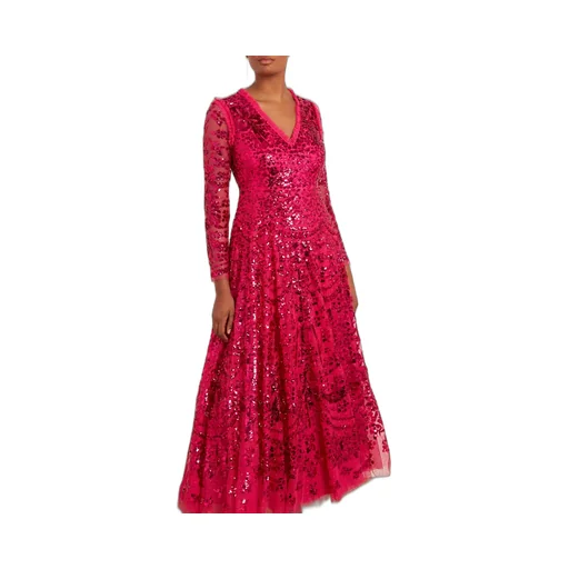 Chandelier Sequin-Embellished Gown