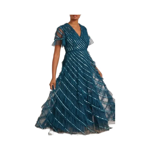 Sequined V Dress