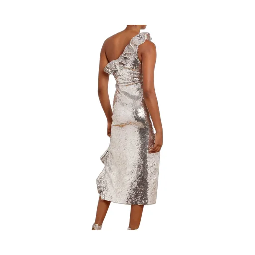 Single-Shoulder Ruffled Dress