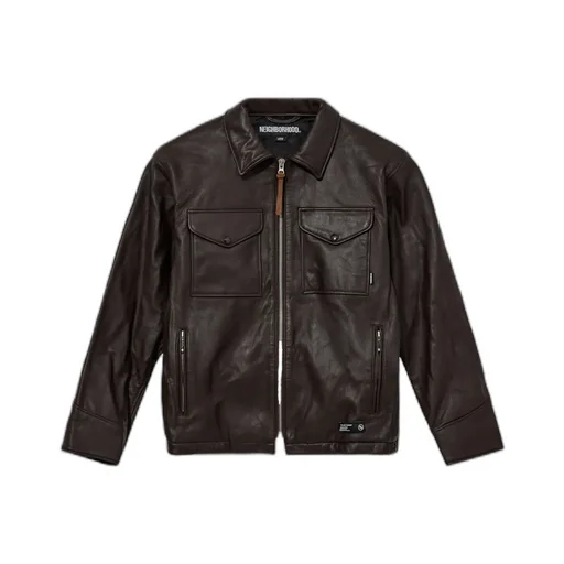 Patch Pocket Leather Jacket