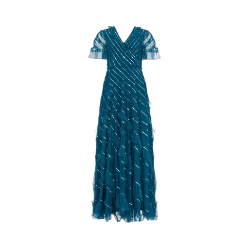 Sequined V Dress