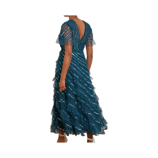 Sequined V Dress