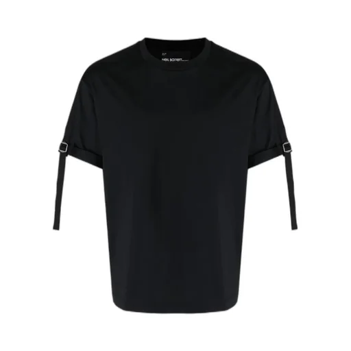 Buckle-Strap Cotton T-Shirt