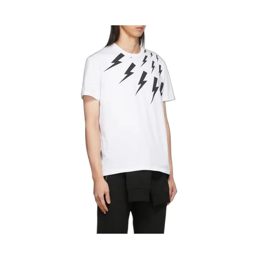 Thunderbolt-Print Cotton T-Shirt