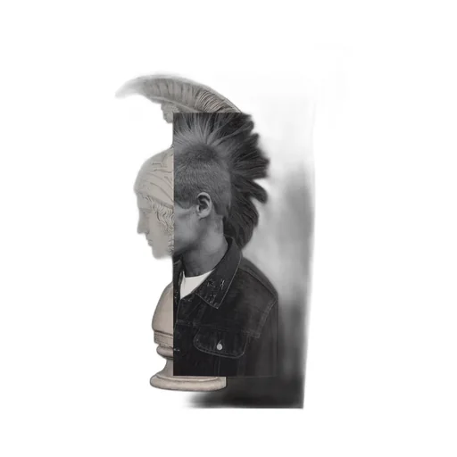 Mohawk Warrior Print T-Shirt