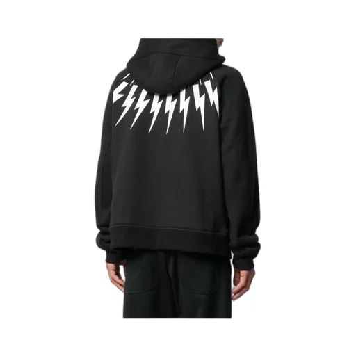 Lightning Printing Hooded Sweater