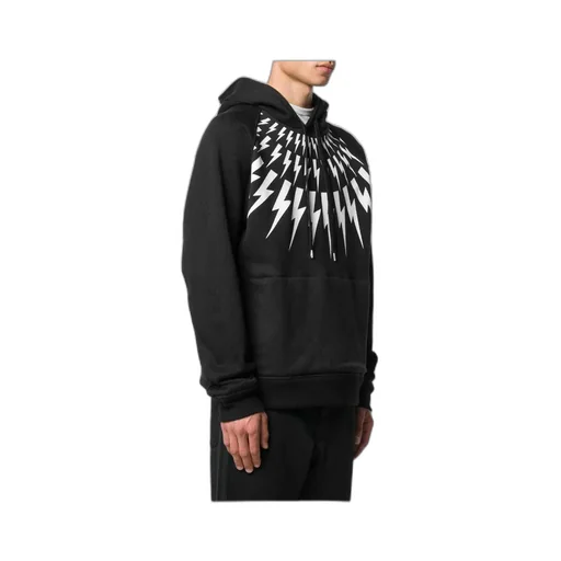 Lightning Printing Hooded Sweater