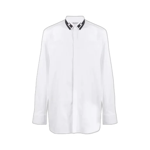 Lightning Print Lapel Shirt