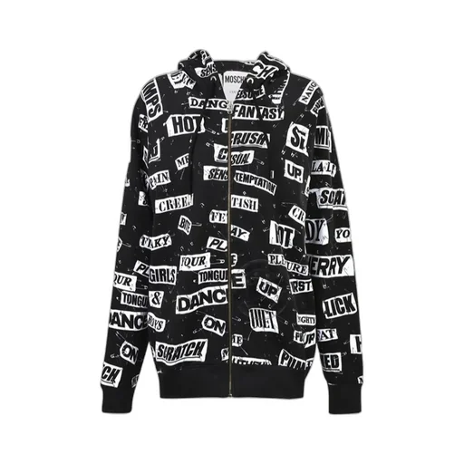 Logo Printed Hooded Casual Jacket