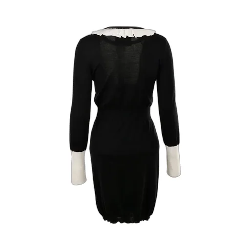 Round Neck Long-Sleeved Dress