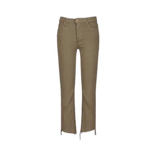 High-Waist Rascal Ankle Step Fray Jeans