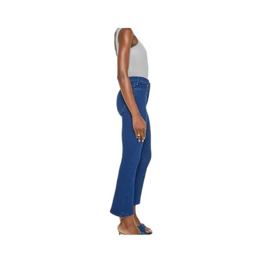 High Waist Flared Denim Trousers