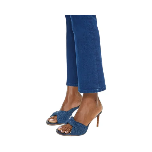 High Waist Flared Denim Trousers