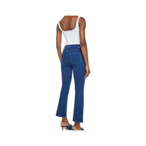 High Waist Flared Denim Trousers