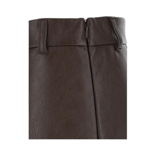 Rear Zipped Pleated Skirt