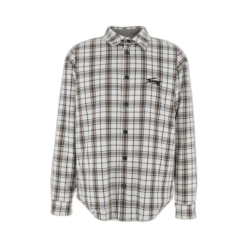 Logo Embroidered Checked Reversible Shirt