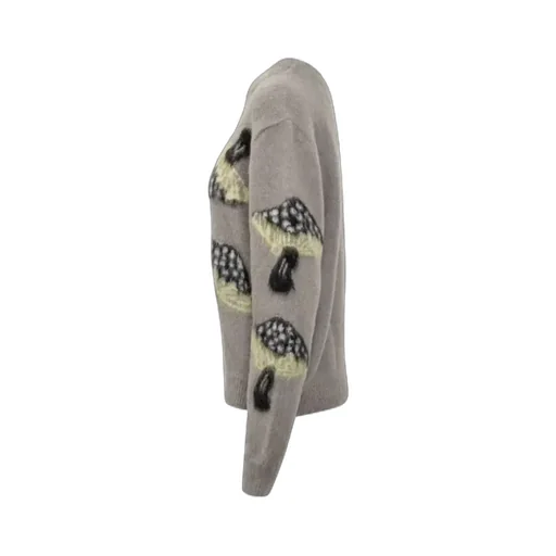 Mushroom Patterned Crewneck Jumper