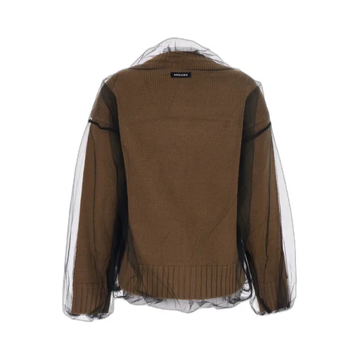 Sheer Layered Knitted Cardigan