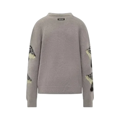 Mushroom Patterned Crewneck Jumper