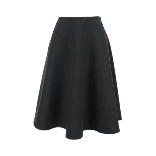 Side Zipped Pleated Skirt