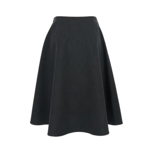 Side Zipped Pleated Skirt