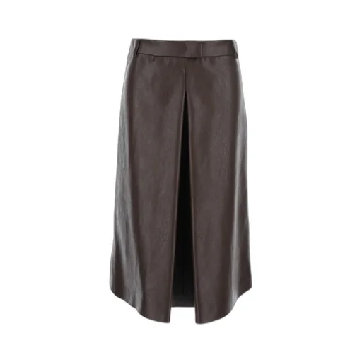 Rear Zipped Pleated Skirt